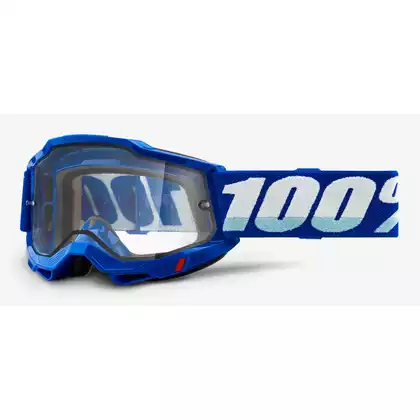 Gogle 100% ACCURI 2 ENDURO MOTO BLUE (Szyba Przezroczysta Podwójna) (NEW)1STO-50221-501-02