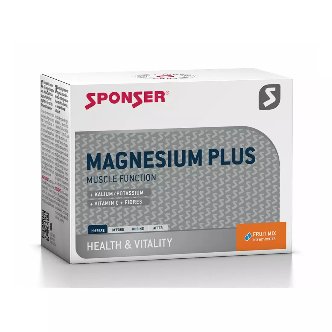 Magnesium SPONSER MAGNESIUM PLUS in Fruchtpulvermischung (Schachtel mit 20 Beuteln x 6,5 g)