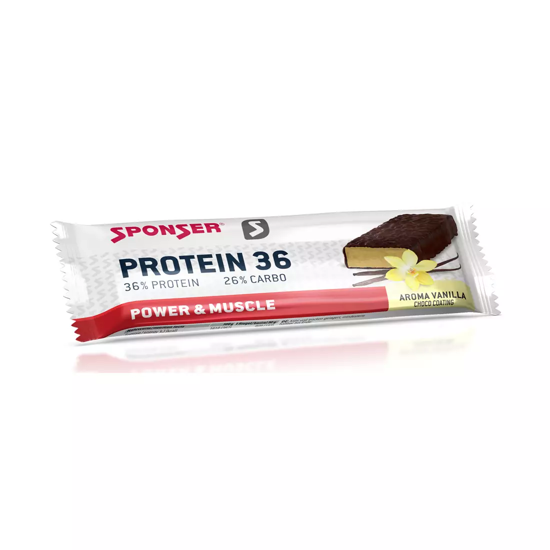 SPONSER PROTEIN 36 BAR Proteinriegel Vanille (Box 25 Stück x 50g)