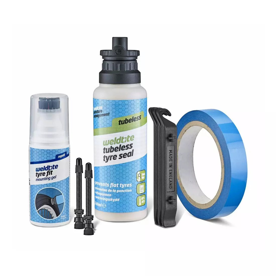 WELDTITE Reperaturset COMPLETE TUBELESS CONVERSION SYSTEM (ROAD) WLD-04062