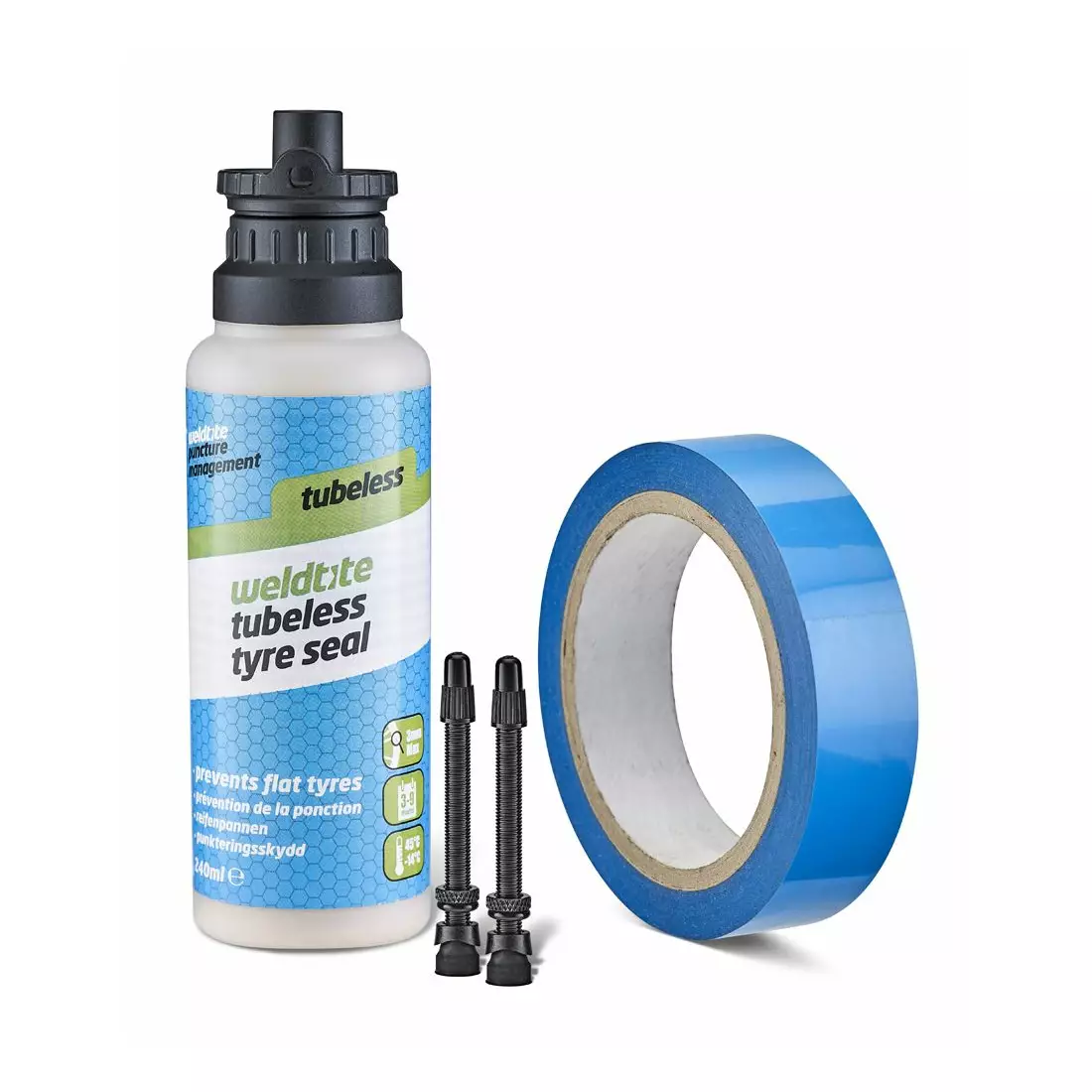 WELDTITE Reperaturset ESSENTAIL TUBELESS CONVERSION SYSTEM ROAD WLD-04053