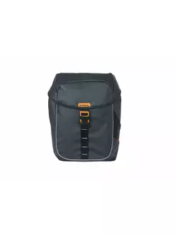 BASIL Fahrradtaschen hinten MILES TARPAULIN DOUBLE BAG 34L black orange 18086
