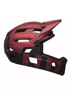 BELL SUPER AIR R MIPS SPHERICAL Full Face Fahrradhelm, matte red black fasthouse