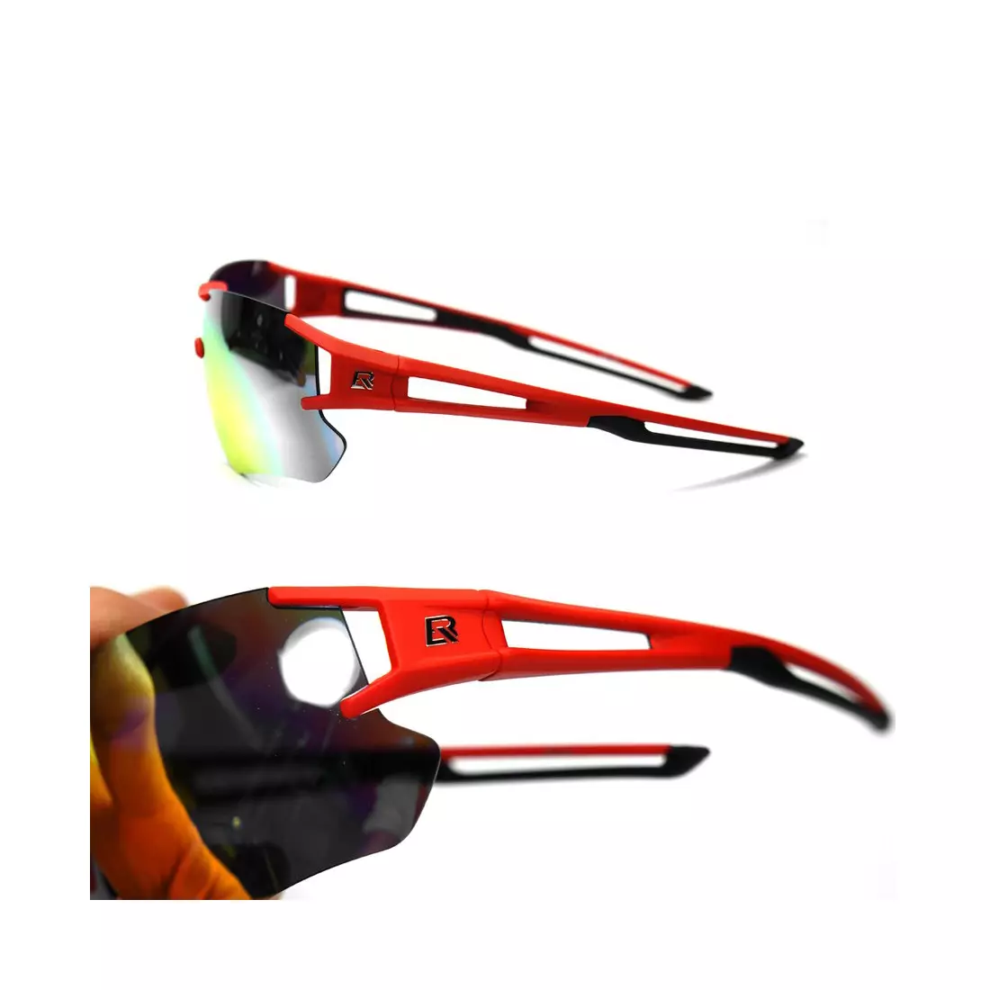 Rockbros 10128 Fahrrad Sportbrille mit polarisiertem black-red