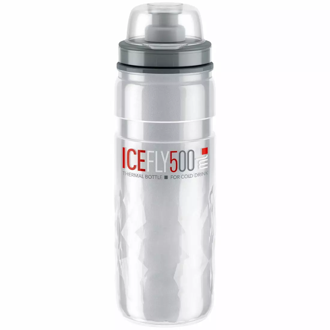 ELITE ICE FLY Fahrrad-Thermoflasche 500 ml, clear
