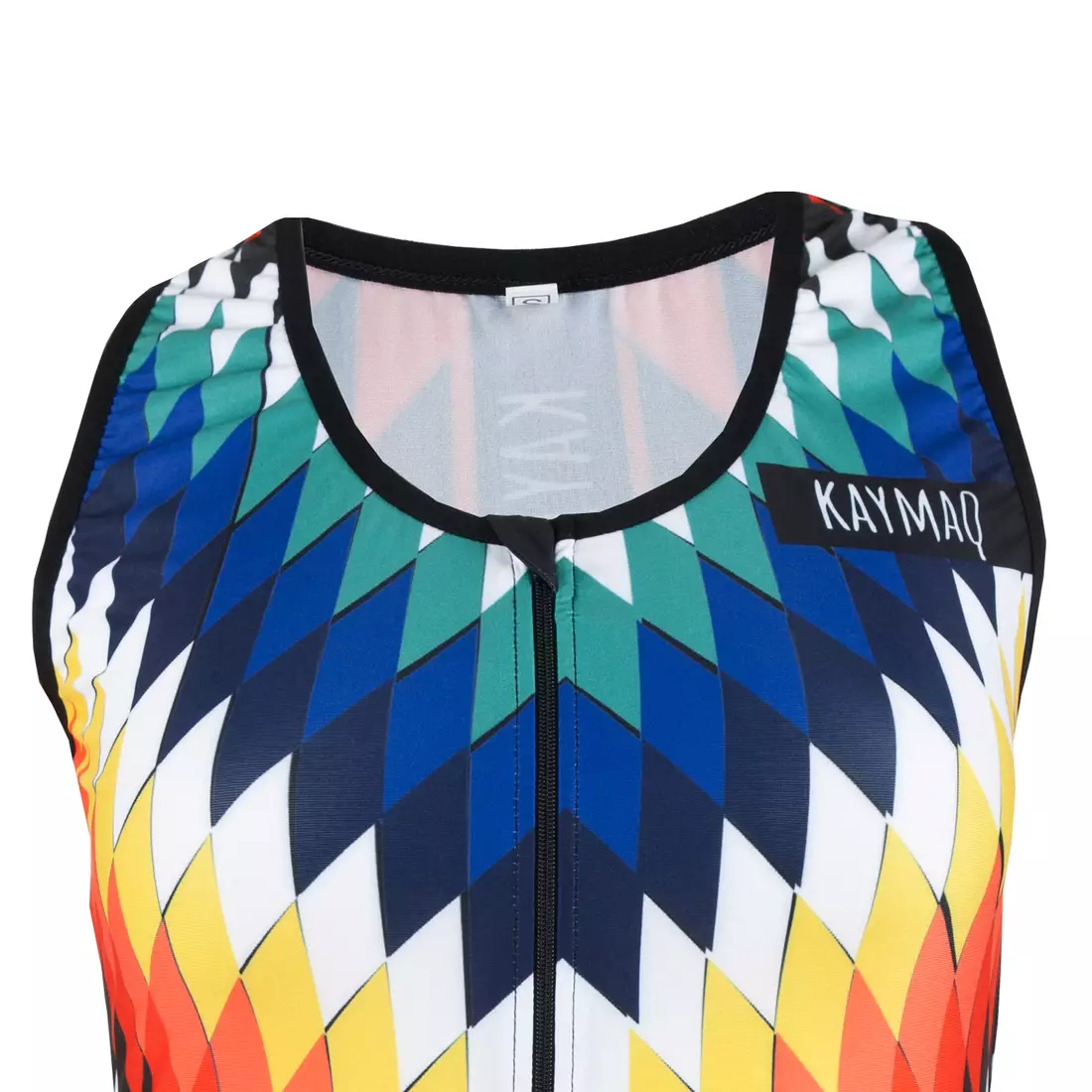 KAYMAQ DESIGN W1-M50 ärmelloses Fahrrad-T-Shirt für Frauen