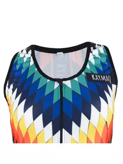 KAYMAQ DESIGN W1-M50 ärmelloses Fahrrad-T-Shirt für Frauen
