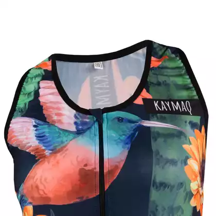 KAYMAQ DESIGN W13 ärmelloses Fahrrad-T-Shirt für Frauen
