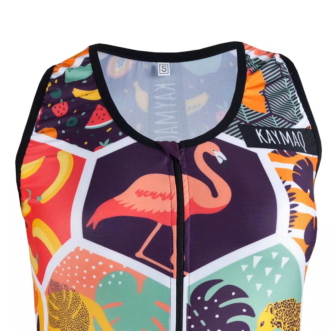KAYMAQ DESIGN W21 ärmelloses Fahrrad-T-Shirt für Frauen