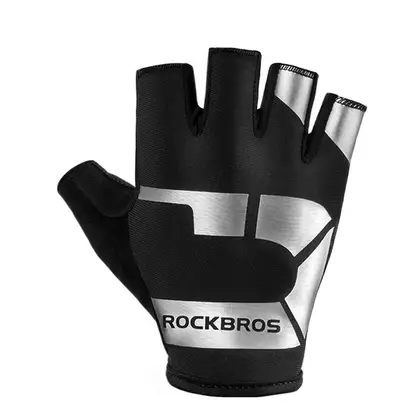 Rockbros Fahrradhandschuhe kurzer Finger, schwarz S220