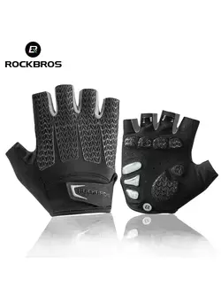 Rockbros Fahrradhandschuhe kurzer Finger schwarz-grau S169BGR