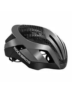 Rockbros Rennrad-Helm + Auswechselbare Abdeckung, schwarz-grau TT-30-TI