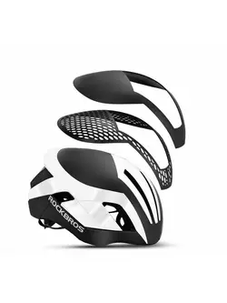 Rockbros Rennrad-Helm  schwarz-Weiß TT-30-W