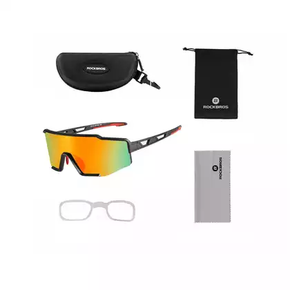 Rockbros SP225BK Fahrrad / Sportbrille mit polarisiertem schwarz-grau