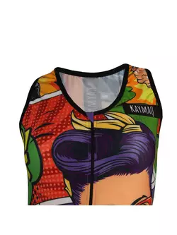 KAYMAQ DESIGN W26 ärmelloses Fahrrad-T-Shirt für Frauen