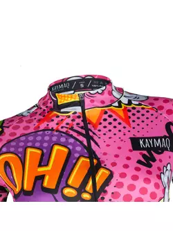 KAYMAQ DESIGN W27 Damen Fahrradtrikot Radtrikot Kurzarm Atmungsaktiv, rosa