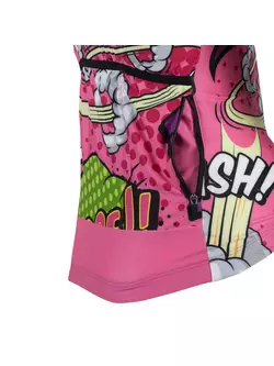 KAYMAQ DESIGN W27 ärmelloses Fahrrad-T-Shirt für Frauen rosa