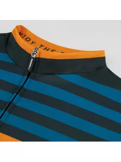 ROGELLI Herren Fahrrad T-Shirt STRIPE blue/orange 001.102