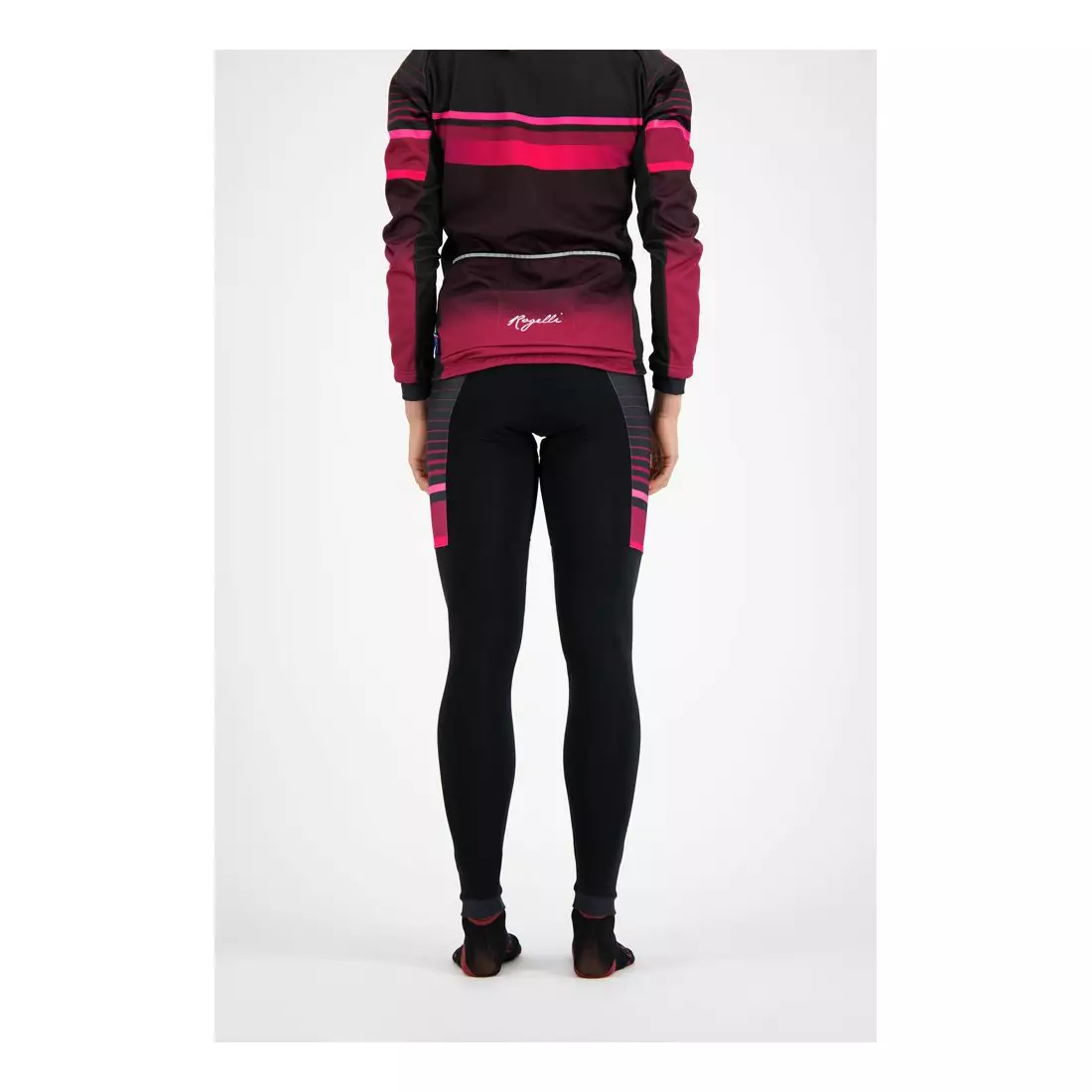 ROGELLI Damen Winter Radhose mit Hosenträgern IMPRESS black/pink