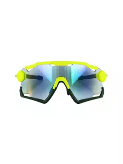 ROGELLI Sportbrille mit austauschbaren Gläsern SWITCH gelbes Fluor