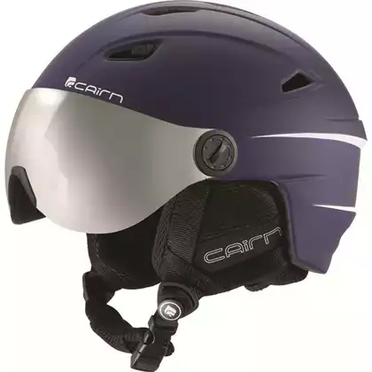 CAIRN Ski-/ Snowboardhelm ELECTRON VISOR dark blue 06058100559/60