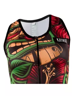 KAYMAQ DESIGN W1-M73 ärmelloses Fahrrad-T-Shirt für Frauen