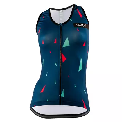 KAYMAQ DESIGN W1-W41 ärmelloses Fahrrad-T-Shirt für Frauen