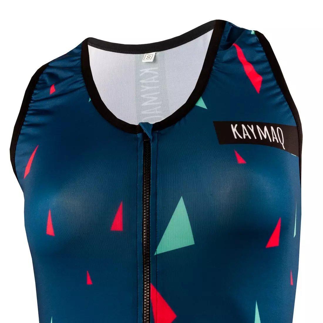 KAYMAQ DESIGN W1-W41 ärmelloses Fahrrad-T-Shirt für Frauen
