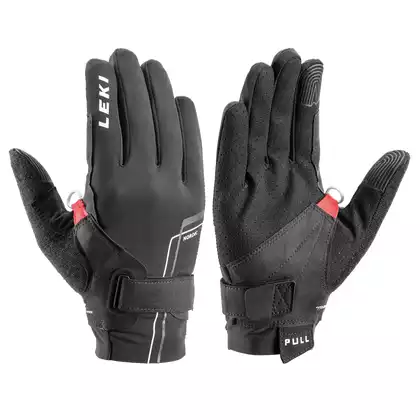 LEKI Nordic-Walking-Handschuhe, Nordic Move Shark, black/white, 649701301110