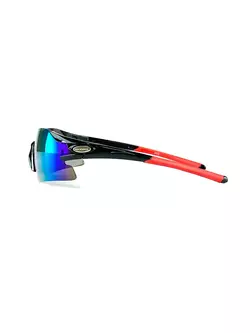 Rockbros 10025 Fahrrad Sportbrille mit polarisiertem schwarz-rot