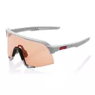100% Sportbrille S3 (HiPER Coral Lens) Soft Tact Stone Grey STO-61034-424-01