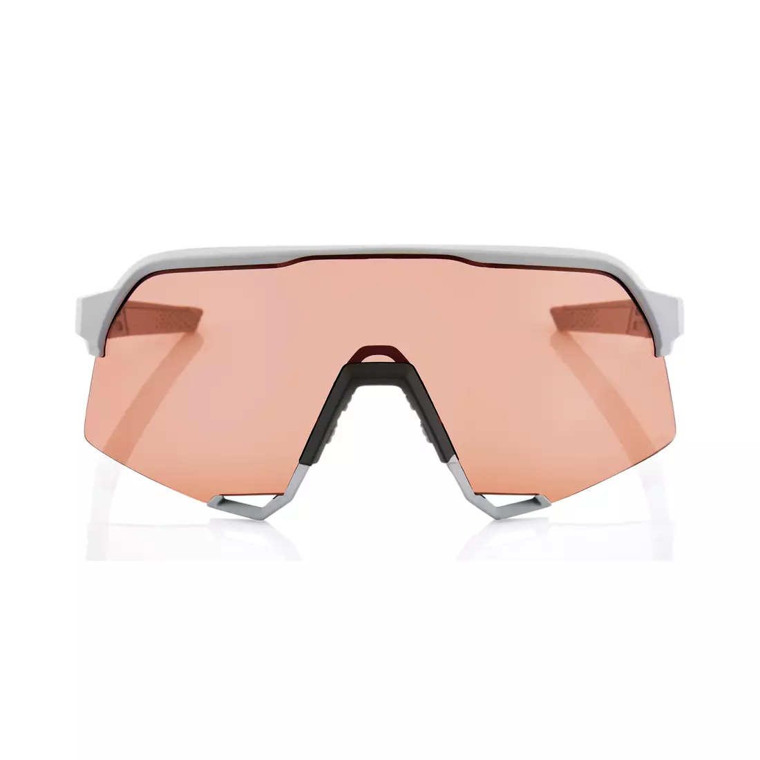 100% Sportbrille S3 (HiPER Coral Lens) Soft Tact Stone Grey STO-61034-424-01