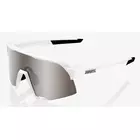 100% Sportbrille S3 (HiPER Silver Mirror Lens) Matte White STO-61034-404-02