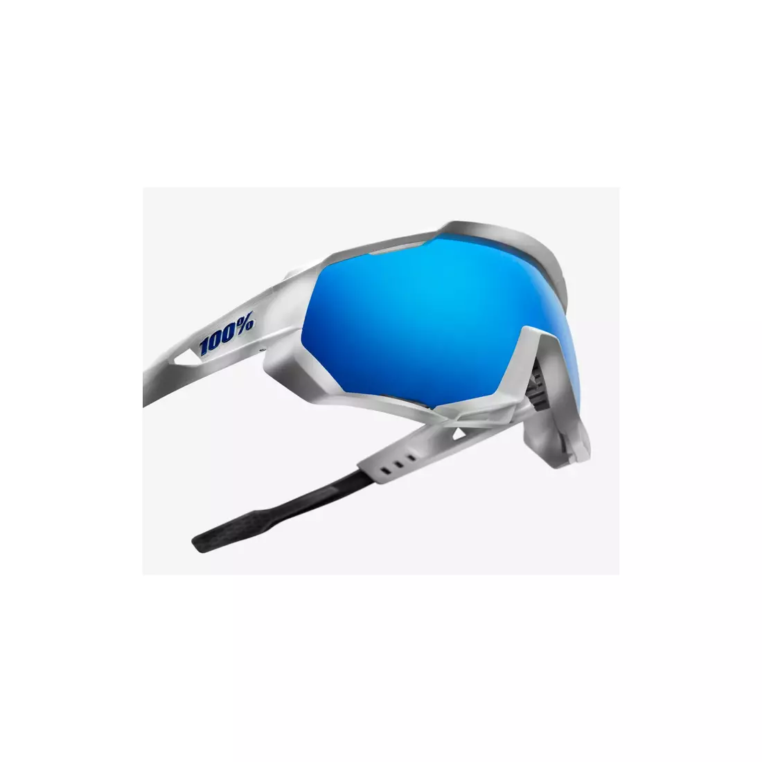 100% Sportbrille SPEEDTRAP (HiPER Blue Multilayer Mirror Lens) Matte White STO-61023-407-01
