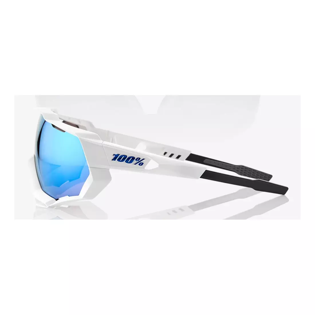 100% Sportbrille SPEEDTRAP (HiPER Blue Multilayer Mirror Lens) Matte White STO-61023-407-01