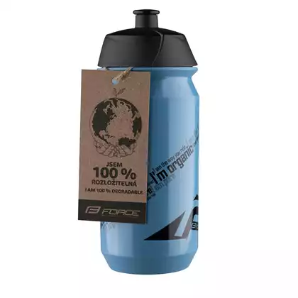 FORCE Fahrrad Wasserflasche BIO 500ml blue/black 25562