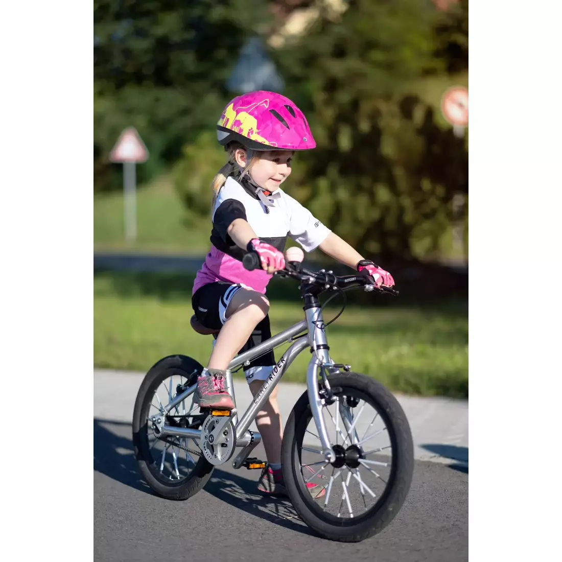 FORCE Fahrradhelm für Kinder FUN ANIMALS, fluo-pink 9022445