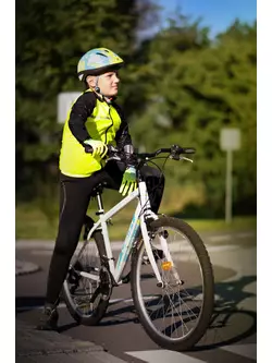 FORCE Fahrradhose für Kinder mit Hosenträgern REFLEX LINE KID, Schwarz 900396