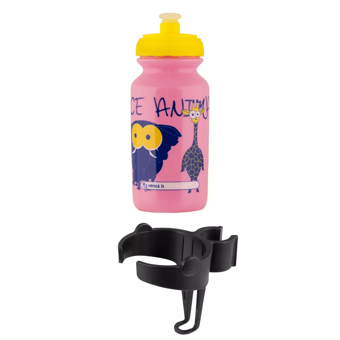 FORCE Kinderwasserflasche mit Henkel ZOO 0,3L pink 25094