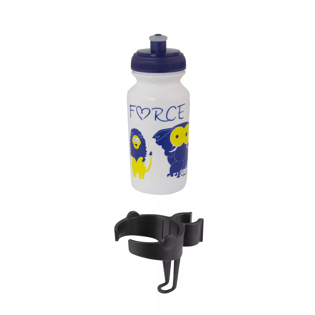 FORCE Kinderwasserflasche mit Henkel ZOO 0,3L white 25091