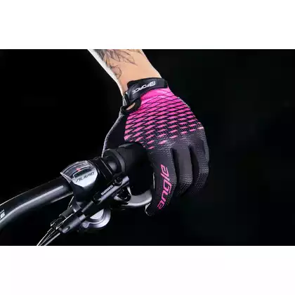 FORCE Fahrradhandschuhe damen MTB ANGLE, rosa und schwarz 905723