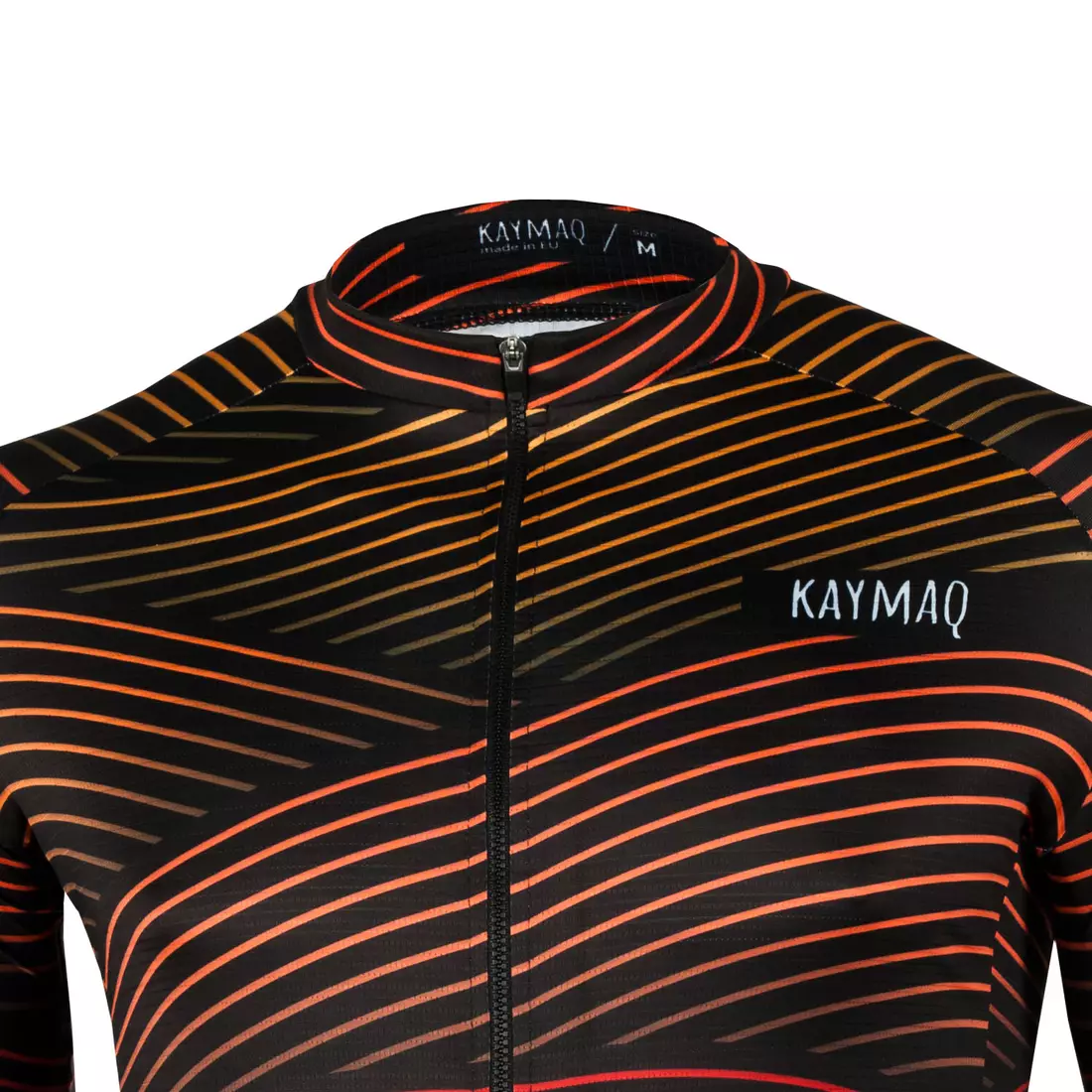 [Set] KAYMAQ M52 RACE Herren Fahrradtrikot kurzarm + KAYMAQ DESIGN KYB-0012 Radhose für Herren mit Hosenträgern, schwarz