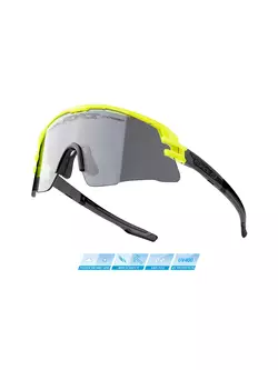 FORCE AMBIENT Selbsttönende Sportbrille, Fluo-Grau