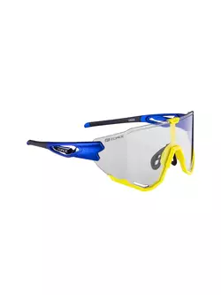 FORCE CREED Selbsttönende Sportbrille, blau und gelb