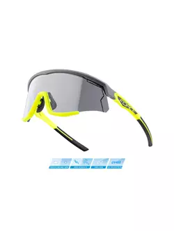 FORCE Fahrrad / Sportbrille SONIC, photochrome, grau-fluo, 910958