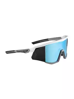 FORCE SONIC Fahrrad / Sportbrille, weiß und grau