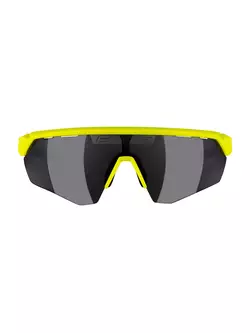 FORCE Sonnenbrille ENIGMA, fluo-schwarz matt, schwarze Gläser 91172