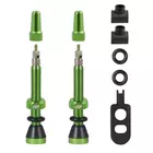 FORCE Tubeless-Ventil-Kit 2xFV 44mm green 750441