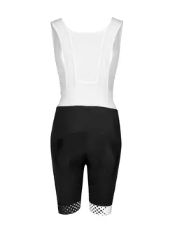 FORCE VISION LADY Damen-Radhose mit Hosenträgern, schwarz und weiß