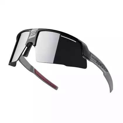 FORCE Sonnenbrille IGNITE, schwarz / grau, schwarze Gläser 910946